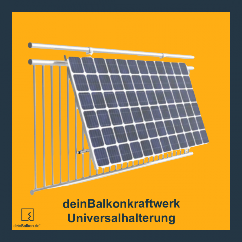 deinBalkon-Kraftwerk Montageset – Universalhalter (für zwei Module)