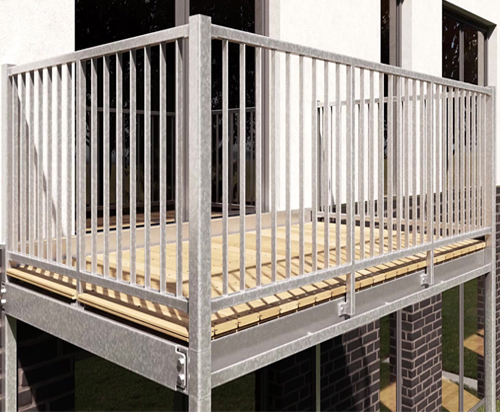 Balkon mit Geländer selber bauen